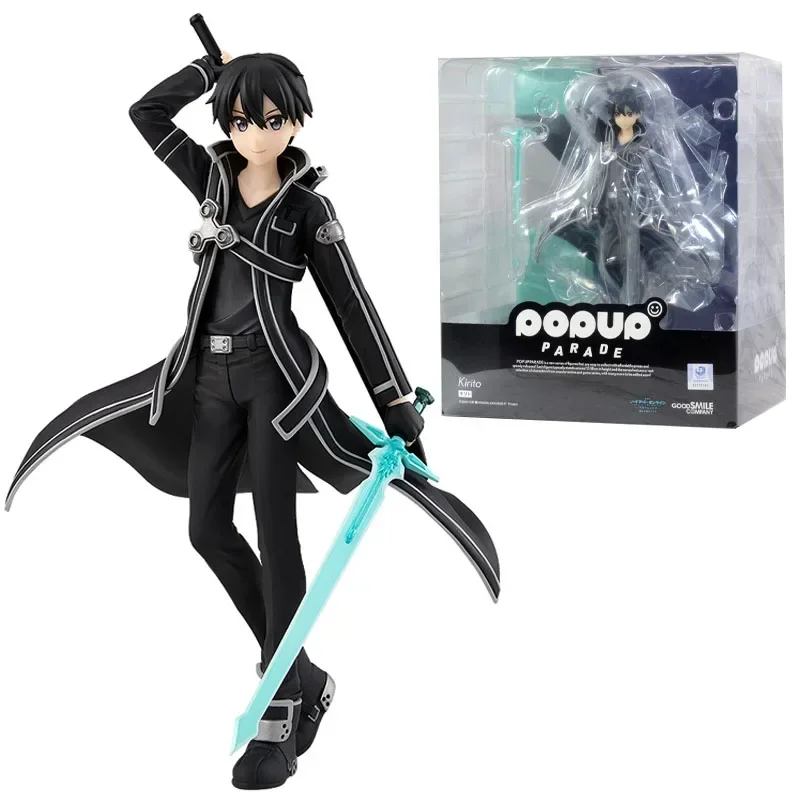 GSC POP UP PARADE Genuine Sword Art Online Kirigaya Kazuto Anime Action Figures Toys for Boys Girls Kids Gifts Model Ornament