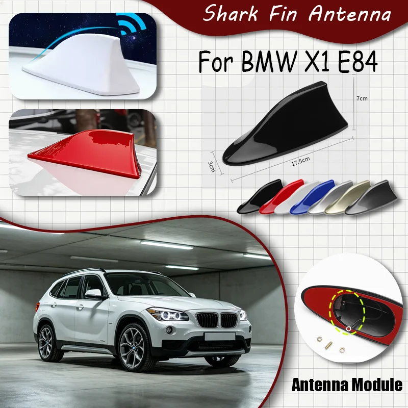 For BMW X1 E84 Shark Fin Antenna, FM Signal Booster, Waterproof Radio Antenna, FM/AM Super Aerials car antenna