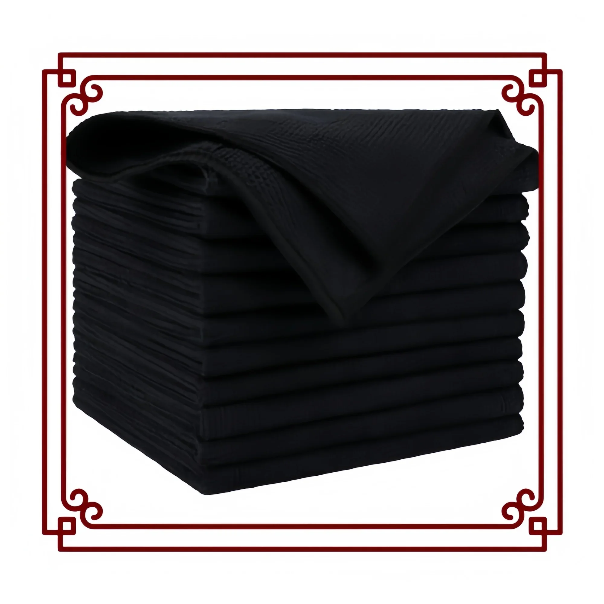 

Набор из 10 черных салфеток из микрофибры — безворсовые чистящие полотенца для автомобиля, внедорожника, кухни