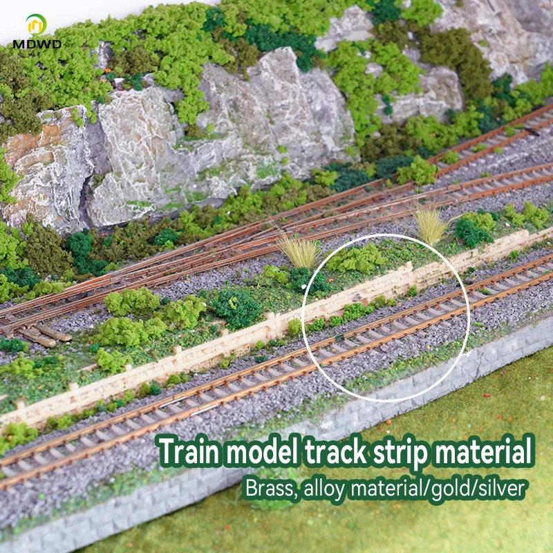 50cm G HO N Scale Model Train Metal Rails For Diorama Railway Building Materails 4pcs