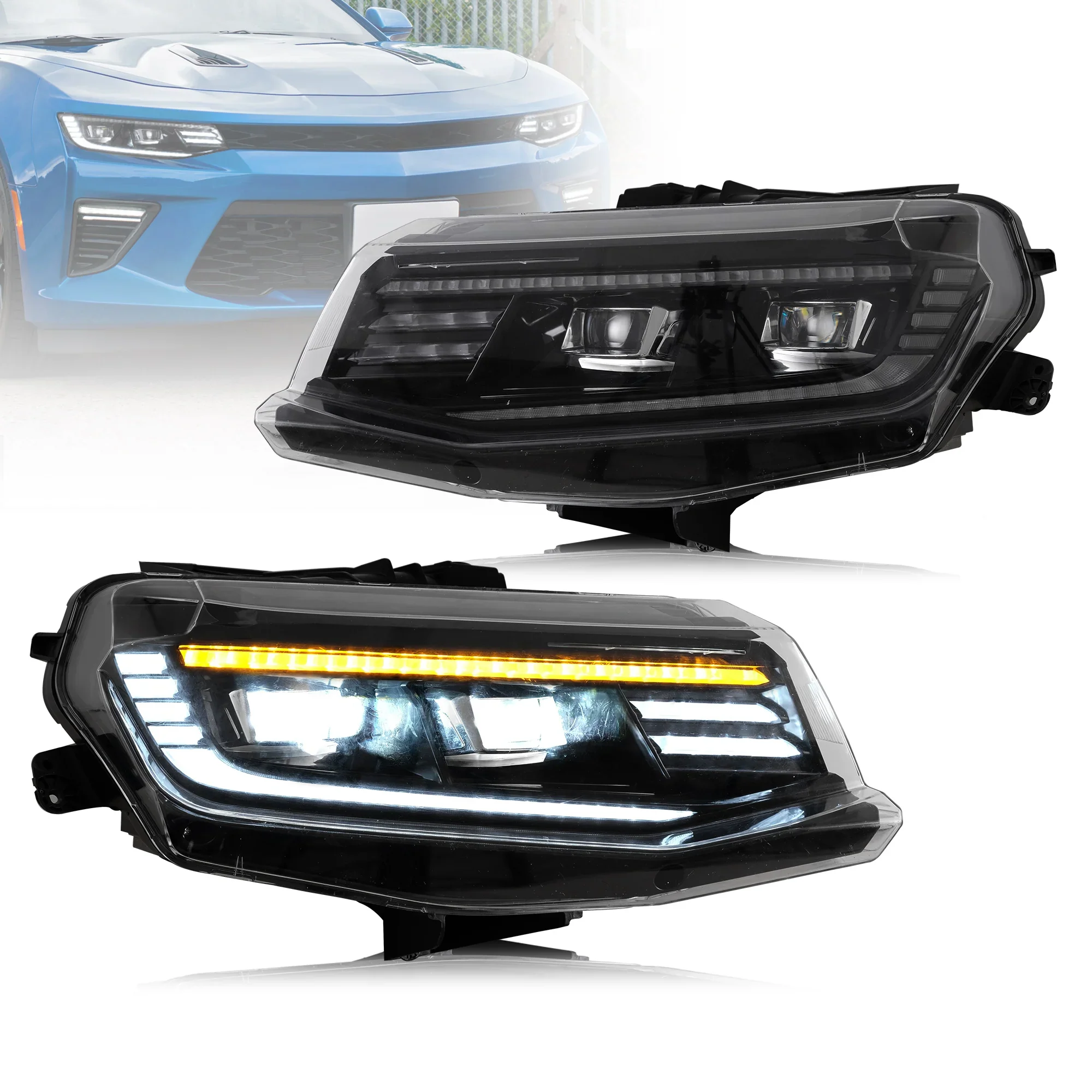 Vland Led Projector Koplampen Voor Chevrolet Chevy Camaro 2016-2018 (Lt, Ss, Rs, Zl, Ls, Coupé, Cabriolet)