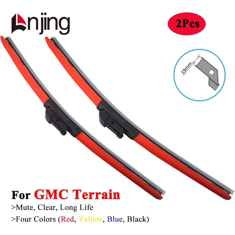 

LNJING Colorful Wiper Blades for GMC Terrain SUV 2009 2010 2012 2015 2017 2019 2020 2022 2024 Car Exterior Luxury Accessory Tool