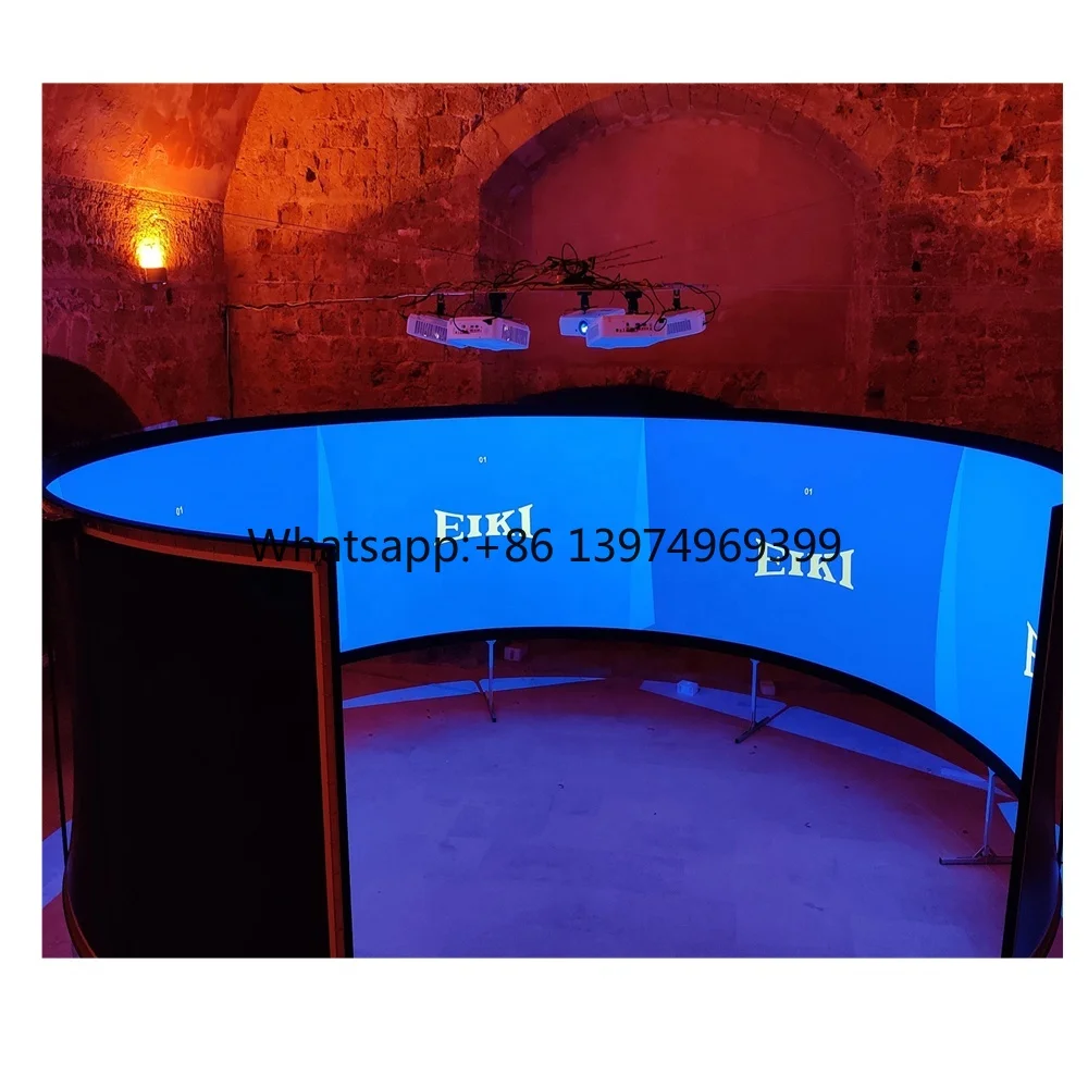 Hard Coating 3D Silver Metal Projector Screen Diffuse Reflection Multi-Channel Simulation Displays for Home Cinemas Commercial