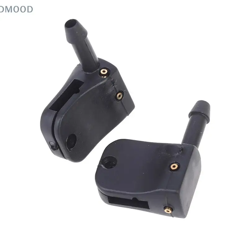 2 Pcs Car Washer Head Spray Jet Sprinter Mounted On Windshield Wiper Arm 1 Pair for Mounting Hook