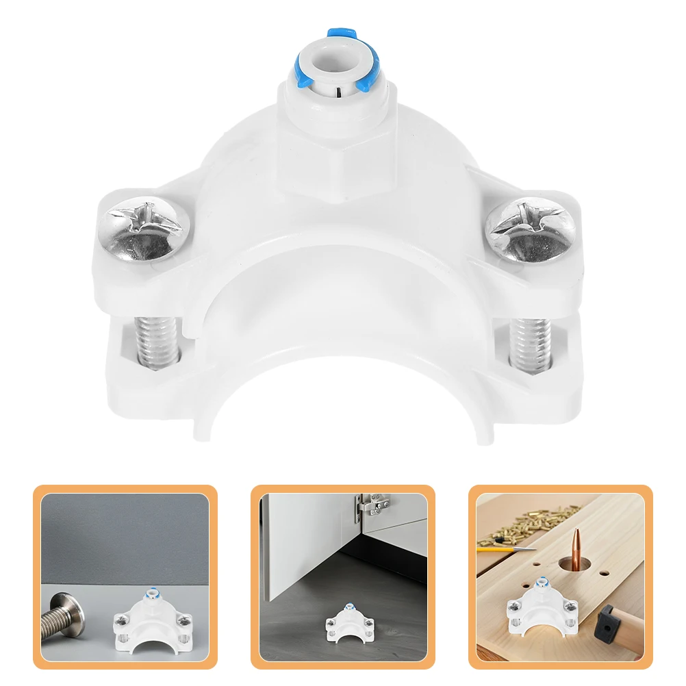

2pcs Securing Clip for RO Drain Saddle Valve White Quick Waste Water Filters Clip Plastic Accessories Connector