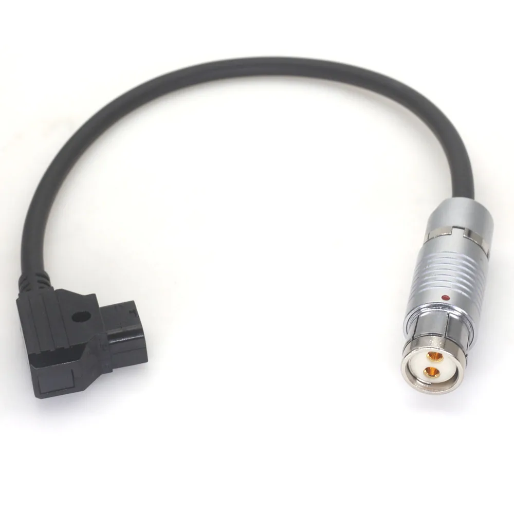 ARRI Alexa XT/SXT W-XT Camera Power Cord, D-Tap To Right Angle 3F 2-Pin Connector Plug