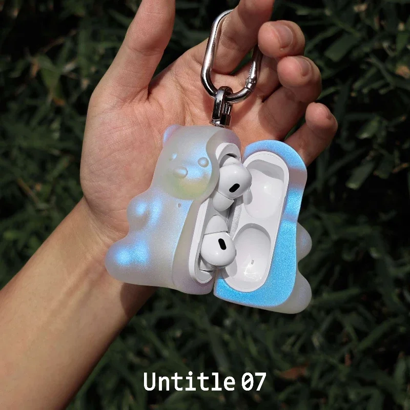 Gummy Bear Headphone Case Cute Bear For Airpods 4/3/Pro/Pro2 Case Transparent Headphone Case Headphone Accessories