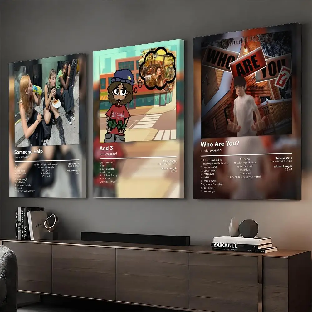 X-Xaviersobased Singer Rapper Painting Calligraphy HD Modern Style Inner Frame Canvas Bedroom Room Hallway Wall Art Decor