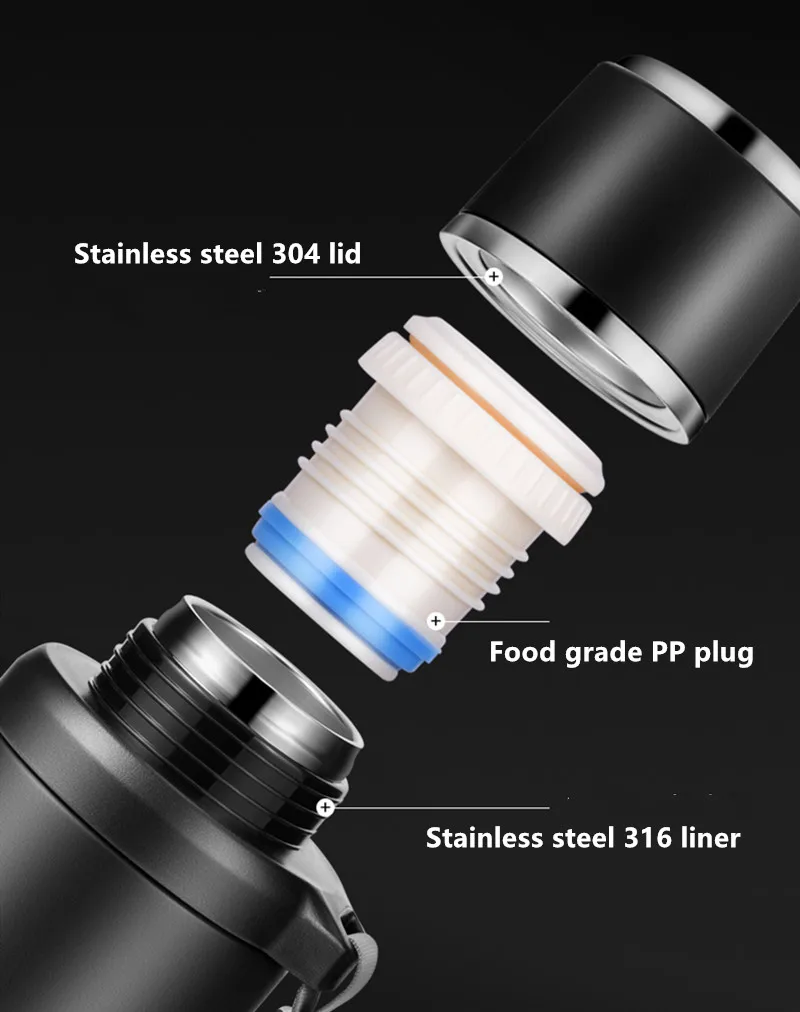 Xiaomi 1000ml/800ml Double Stainless Steel Vacuum Flask Outdoor Sport Thermos Mug Portable Thermal Water Bottle Travel Tumbler