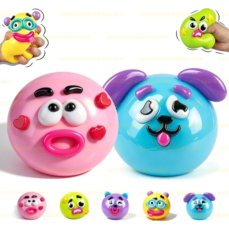 2026 NEU Smushers Squishy, Curiosities Hundegesicht-Wechsel-Squishy-Spielzeug, weiches, formbares, niedliches, langsam aufsteigendes Quetschspielzeug, lustige Geschenke für Erwachsene