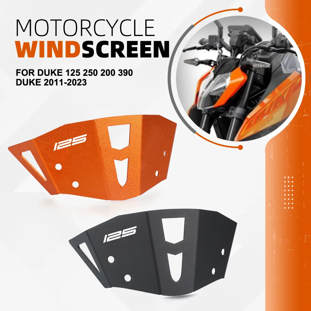 

Motorcycle Accessories Windshield Windscreen Deflector For 125Duke 200Duke 250Duke 390Duke 2011-2016 For DUKE 125 200 250 390