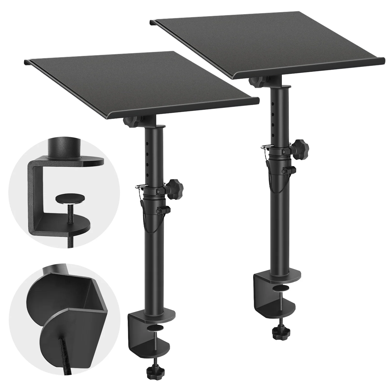 

New Adjustable Height Desktop Stand Thicken Metal Projector Stand Heavy Duty Stable Studio Speaker Stand