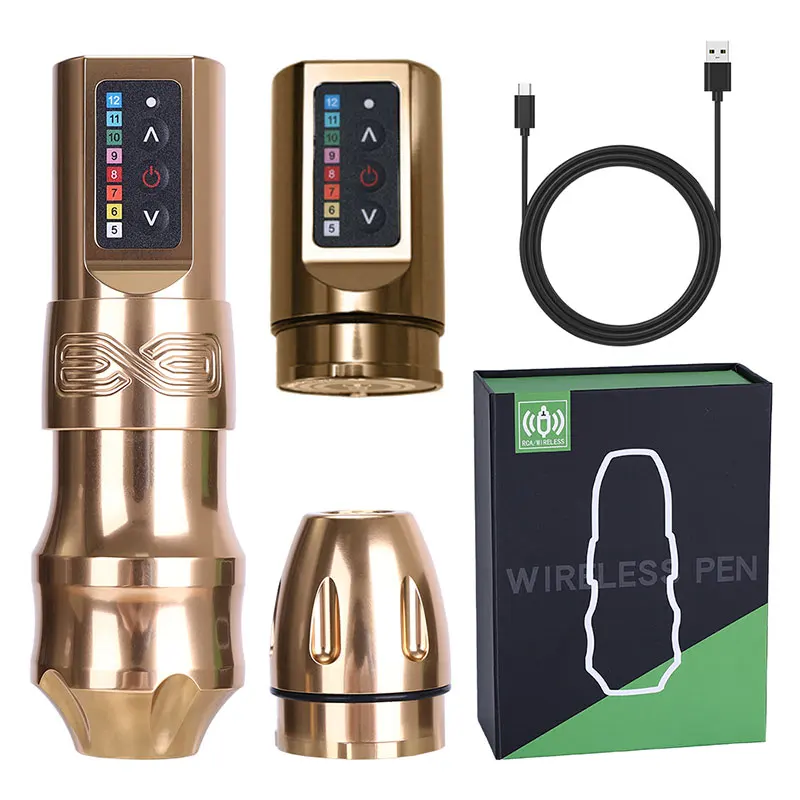 

FK Wireless Cartridge Tattoo Machine Pen Rotary Wireless Battery Pen Portable Power Pack 1500mAh LED Digital Display Tattoo Gun