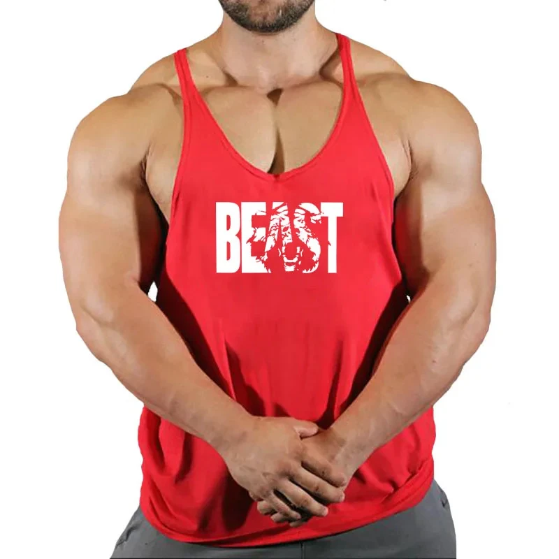 Sleeveless Sweatshirt Men\'s Singlets Gym T-shirts Suspenders Man Top for Fitness Vests Bodybuilding Shirt Stringer Clothing Vest