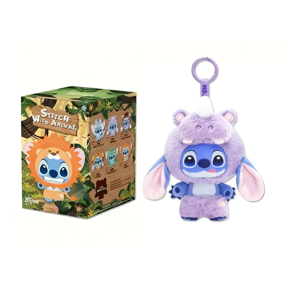 Disney Stitch Wild Animal Series Cute Collectible Vinyl Plush Blind Box Figurines Creative Decor Christmas New Year Present