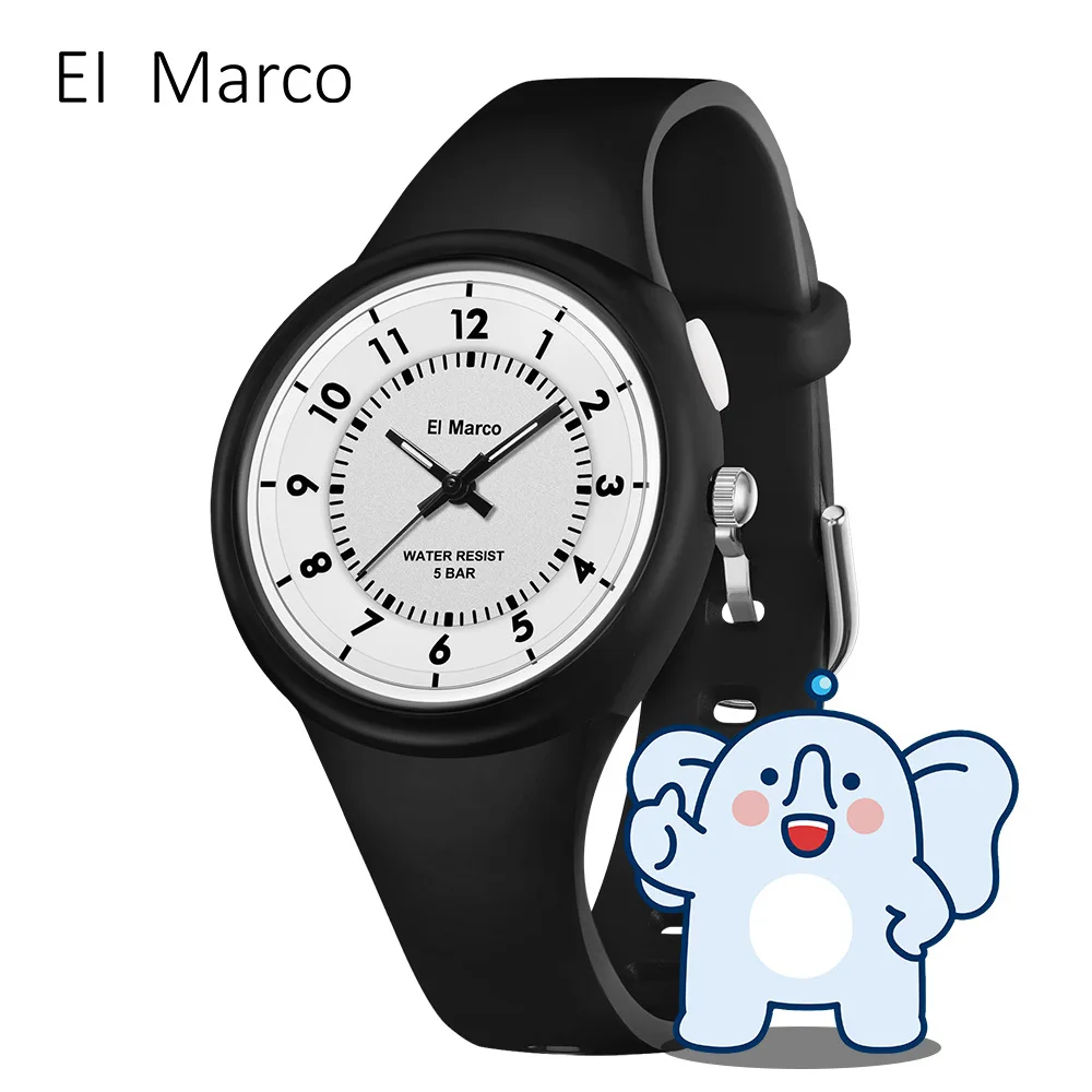 

Light Up Luminous Kids Wristwatch Big Easy Read Numbers 5ATM Waterproof Soft Silicone Band Sport Watch for Children Student Gift