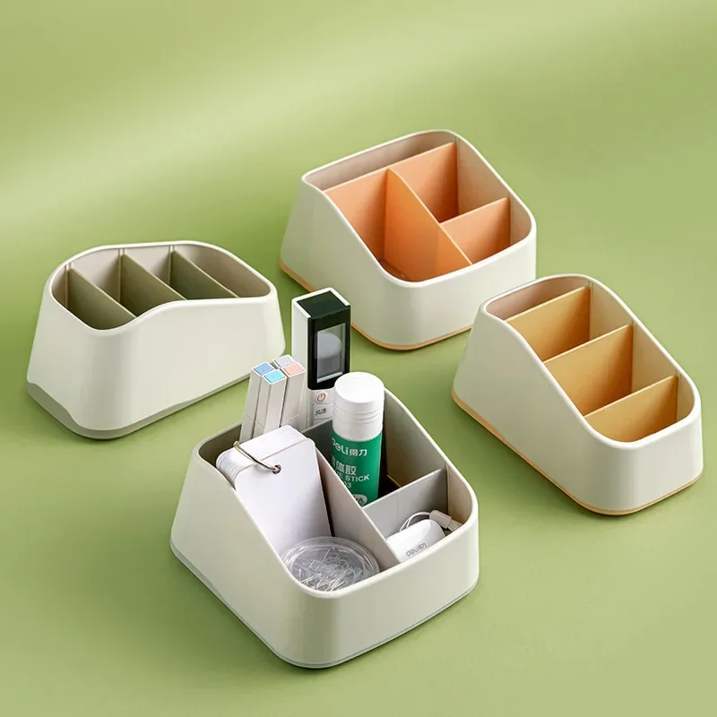 Remote Control Holder 4 Slot Desktop Storage Box TV Remote Control Phone Storage Holder Stationery Organizer Home Organizer