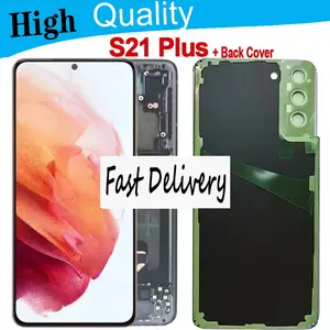 Bilashmart 6.7 High Quality AMOLED LCD Samsung S21 Plus Touch Screen Display S21 Plus G996B G996B/DS with Back Glass