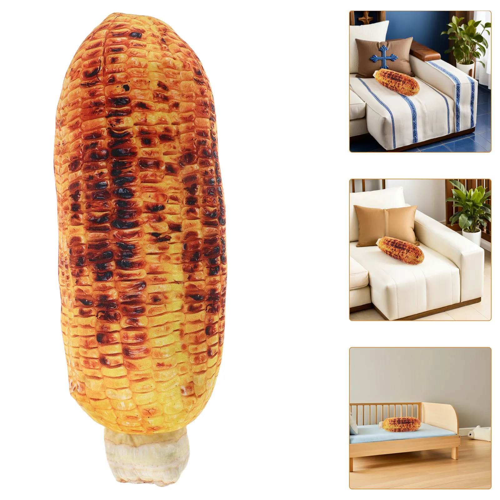 

1 Piece Corn Shaped Pillow - Ultra Soft Stuffed Food Cushion for Couch Chair Floor Sofa Comfortable Decorative Novelty Design