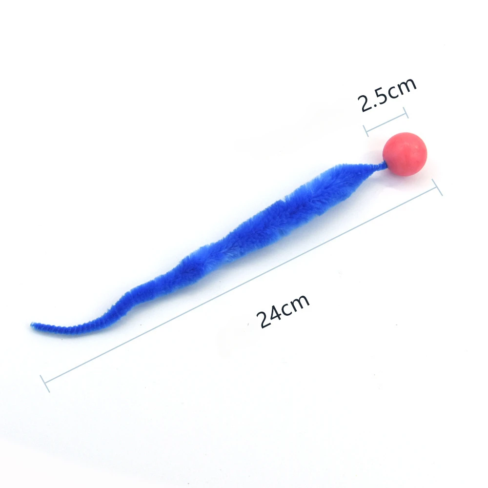 Cat Interactive Toys Luminous Cat Colorful Bouncing Ball Pet Supplies Puzzle Teasing Indoor Cat Worm Caterpillar Elastic Toy