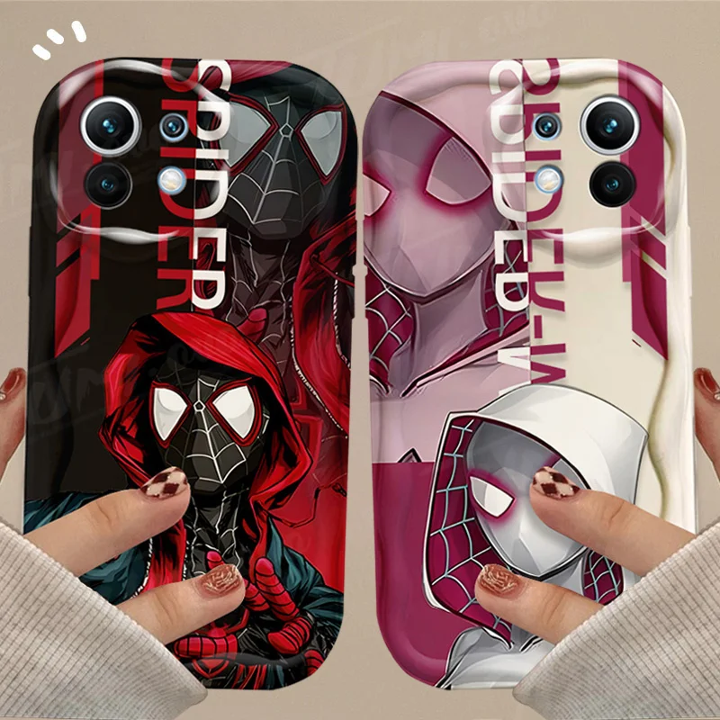 Marvel Spider Man 3D Wave Case For Xiaomi Mi 13T Pro 12T 11 Lite 5G NE 11i 12 13 10T 10i POCO X3 Pro NFC X4 GT X6 X5 F3 F4 F5