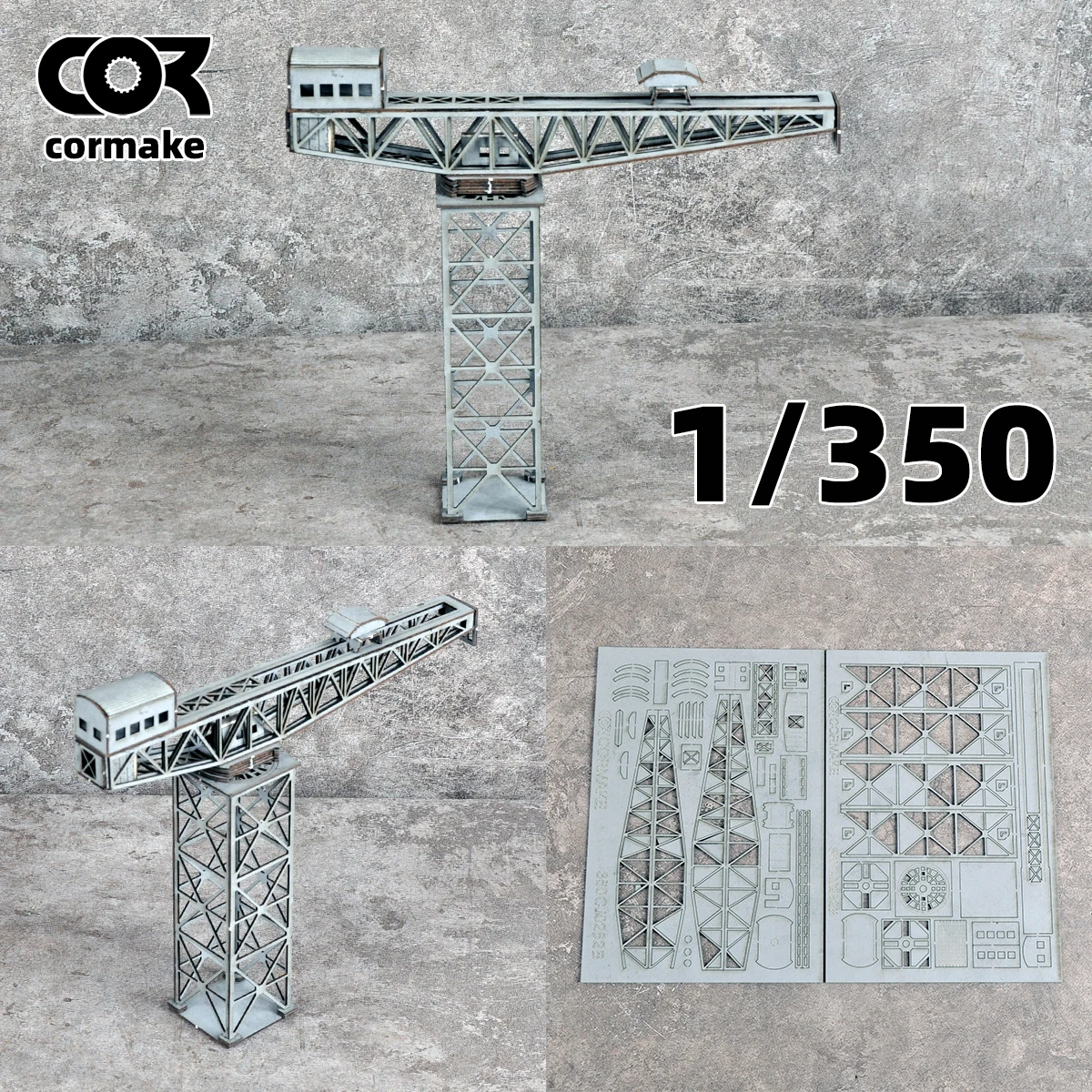 

Assembly Architectural model sand table dock naval base tower crane diorama Scale model kit 1/350