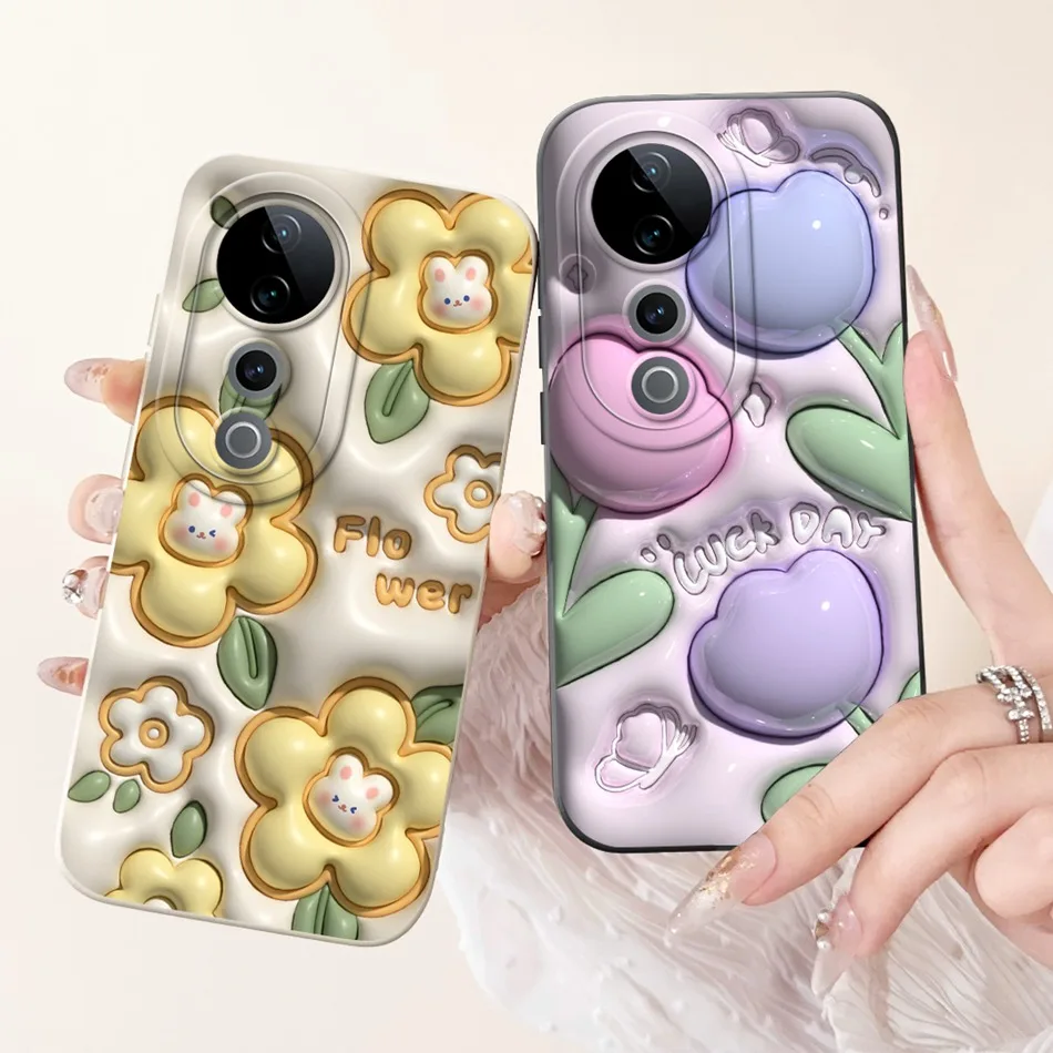 For Vivo V40 Pro (V2347) / V40 (V2348) Cute Panda Rabbit Cartoon Phone Case For Vivo V 40 40Pro 5G Soft Silicone Shockproof Case