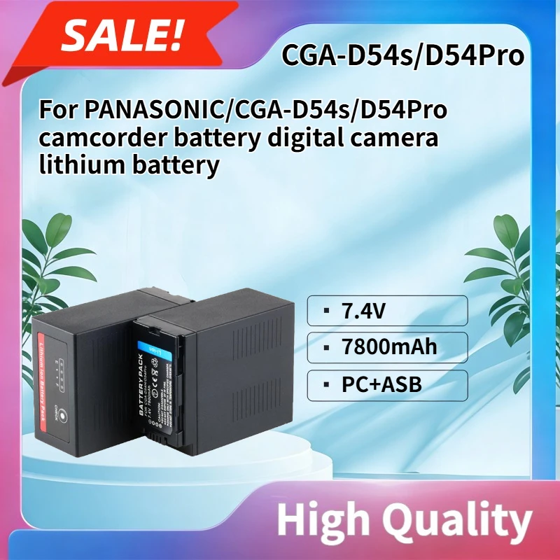 7800mAh High Capacity Lithium Battery CGA-D54S D54Pro For Panasonic Camcorder Digital Camera