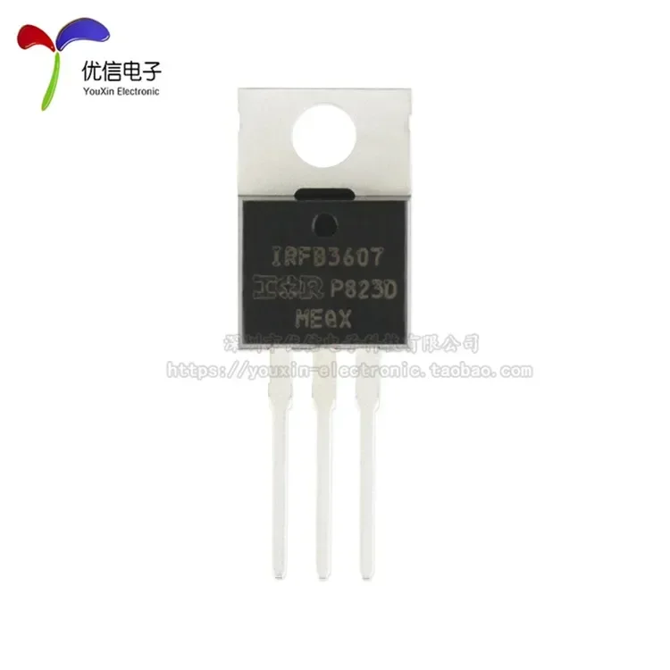 50 pz Originale genuino IRFB3607PBF TO-220 N-channel 75 V/80A MOSFET in linea transistor ad effetto di campo