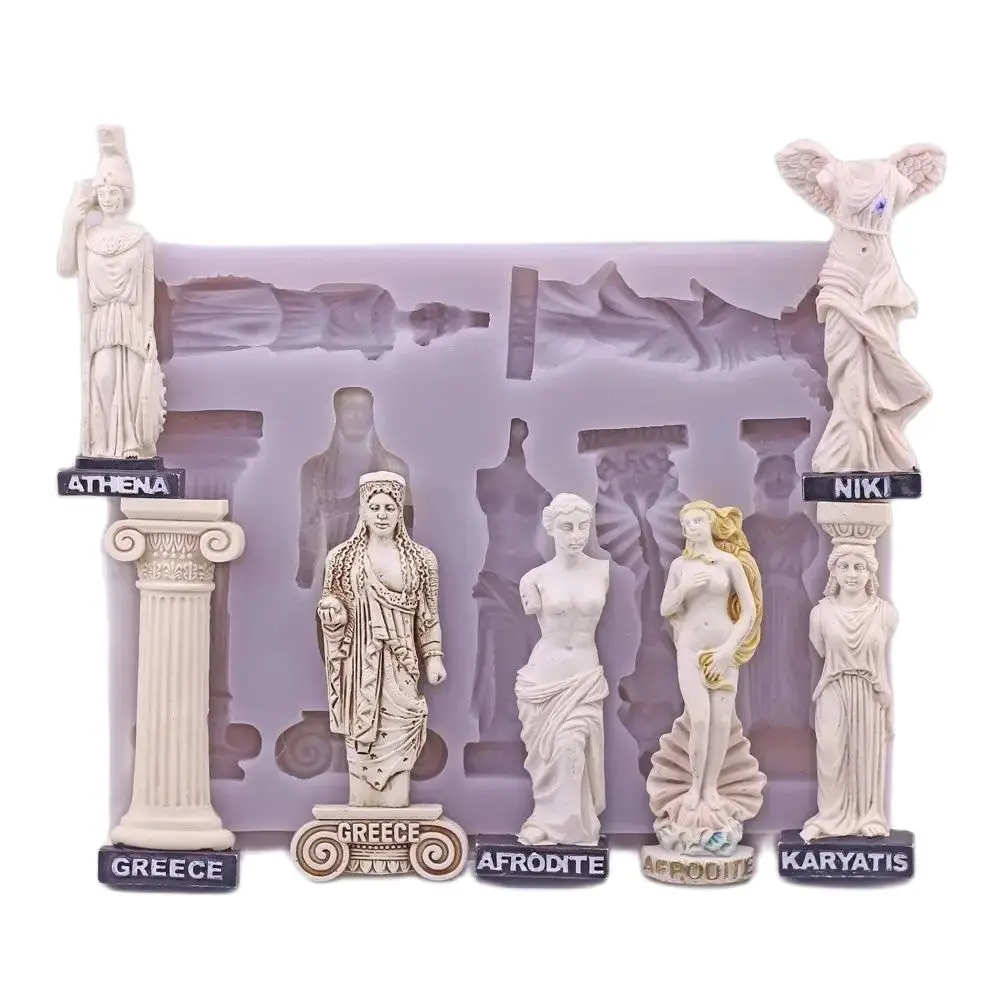 

Venus Figurine Silicone Fondant mould Icing Cake Decor Chocolate Sugarcraft Candy Baking Mold DIY Greek Roman Pillar Goddess