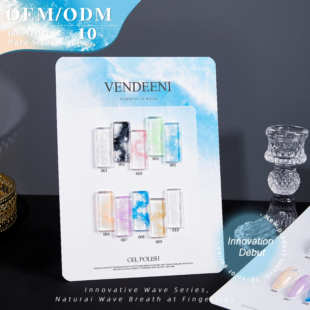 VENDEENI Nail Sea Wave Blooming Ink Gel Polish Set 10Colors Custom logo Nail Art Blooming Gel Colorful Abstract Nail Gel
