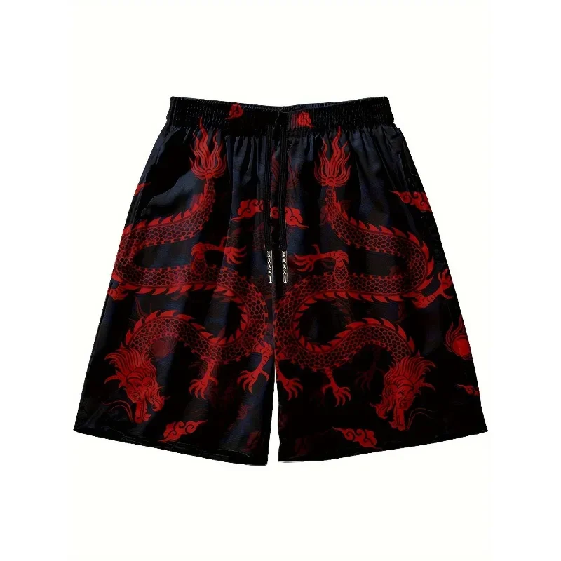Men's Beach Pants Fashion Printed Shorts - Daily Beach Casual Versatile Medium Pants Five-Point Pants Men's Clothingbvv