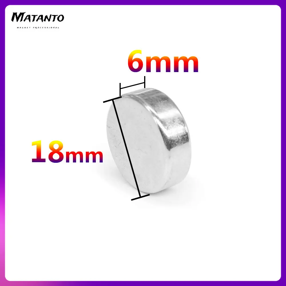 

2/5/10/20/30PCS 18x6 Neodymium Disc Magnets 18x6mm Thick Cylinder Search Magnet Strong 18m*6 Round Permanent Neodymium Magnets