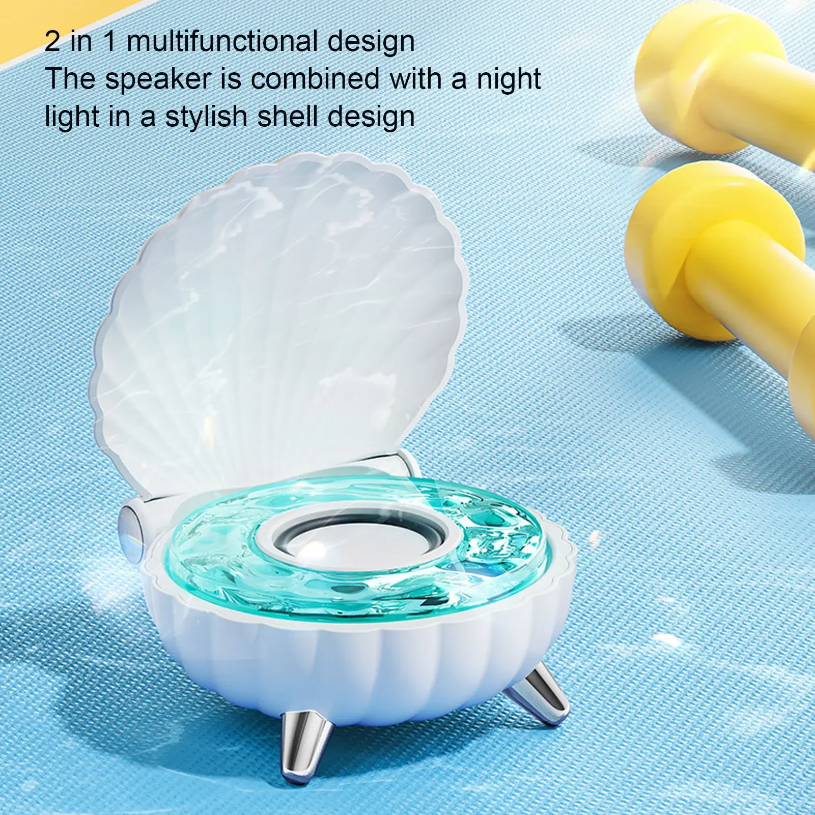 Odtwarzacz muzyczny Waves Bezprzewodowy odtwarzacz muzyczny Waves Surf Sound Lampka nocna LED w kształcie muszli Wodny głośnik Bluetooth do użytku w pomieszczeniach