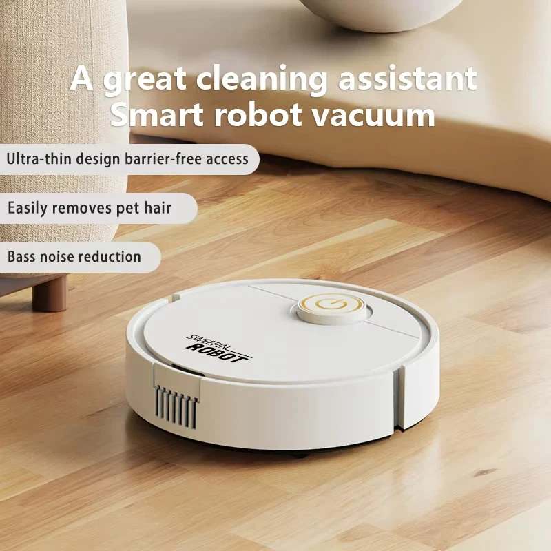USB Charge Sweeping Robot Intelligent Ultra-thin Vacuum Cleaner Household Silent Sweep Clean Machine Dual Brush Design