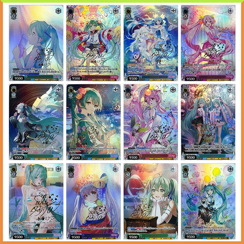 อะนิเมะเทพธิดา Story DIY ACG Weiss Schwarz การหักเหโต๊ะเกมสะสมการ์ด Hatsune Miku ของเล่นเด็กของขวัญวันเกิด