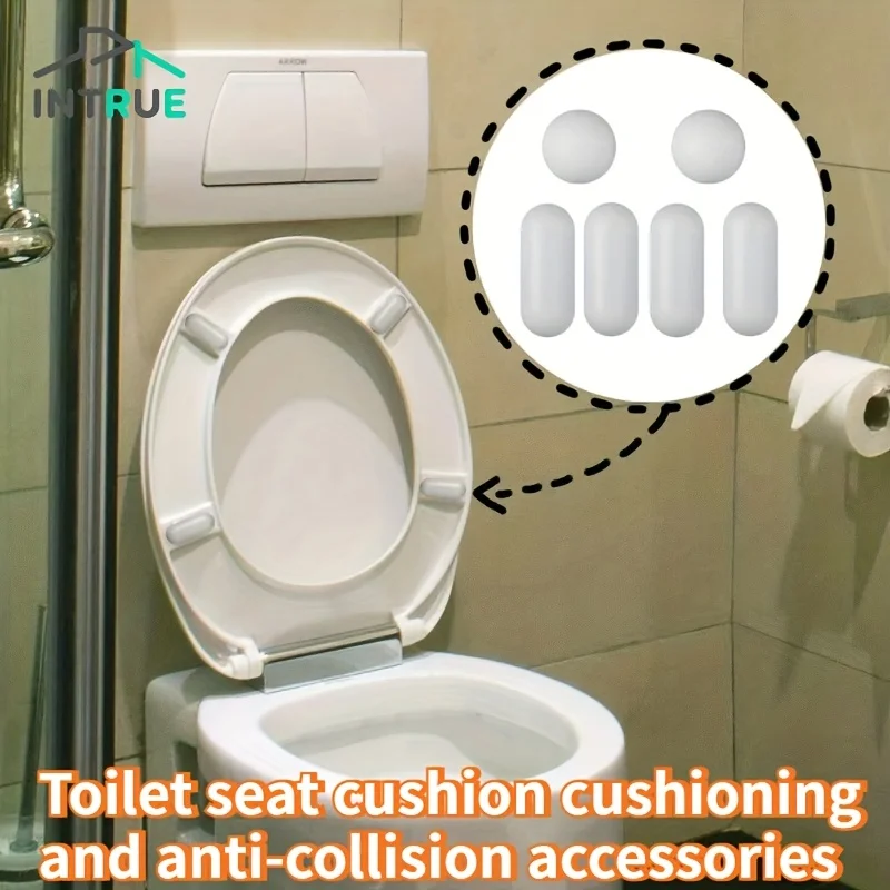

4PCS Toilet Lid-Cushion Stop Bumper-Universal Type Shock Absorber Seat Pads And Top Cover Pads Toilet WC Seat Buffer Set