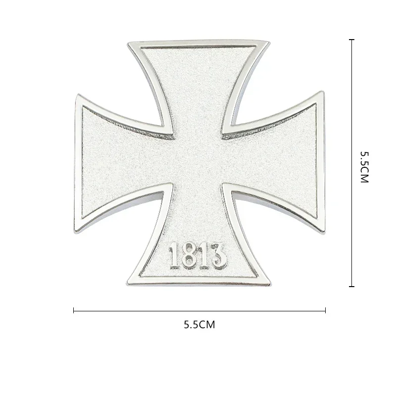 3D Germany 1813 Metal Iron Cross Styling Car Badge Stickers Trunk Decal Emblem