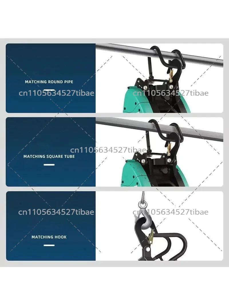 Portable Electric Hoist with Remote Control 160kg/360kg Capacity 220V Home Use Winch Air Conditioner Crane