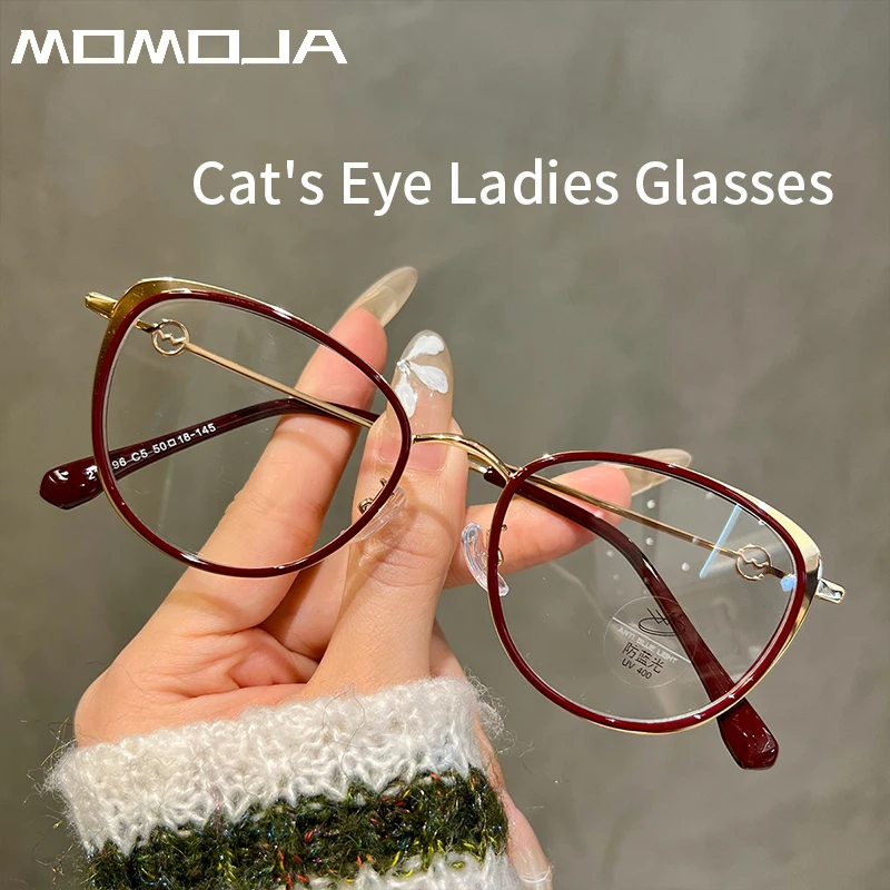 

MOMOJA Fashion Glasses Retro Cat-eye Frames For Women With Myopia And Hyperopia Optical Prescription Eyeglasses 2024 New 210296