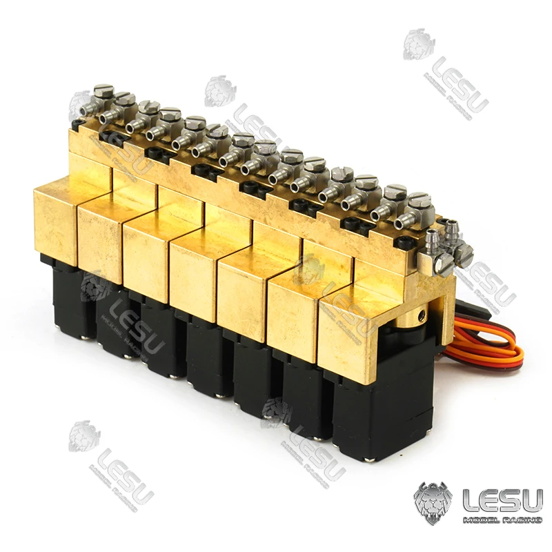 

LESU Metal 7CH Directional Valve for Tamiyaya 1/14 RC Truck Hydraulic Excavator Loader Dumper Remote Control Toy Et35 Th16600