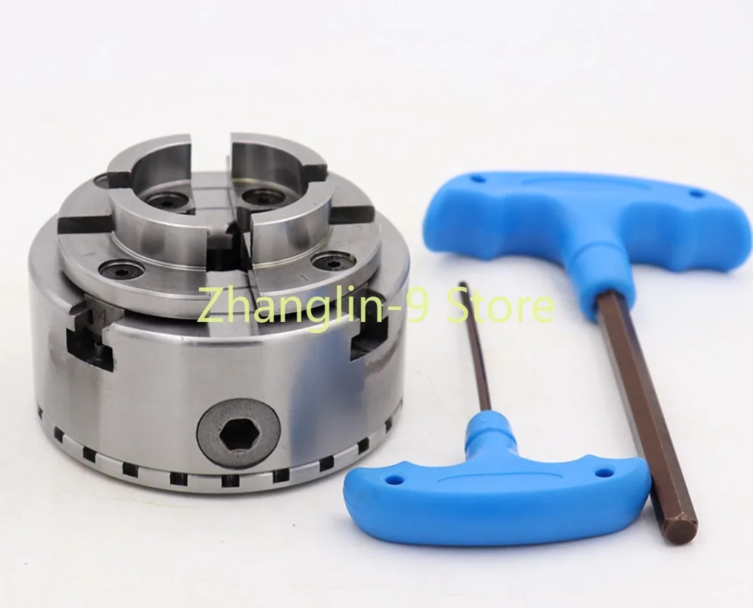 KP96 4-Jaw Self-Centering Chuck For Wood Lathe High Precision Woodworking Chuck 4 Inch 100MM Thread M33 Clamping