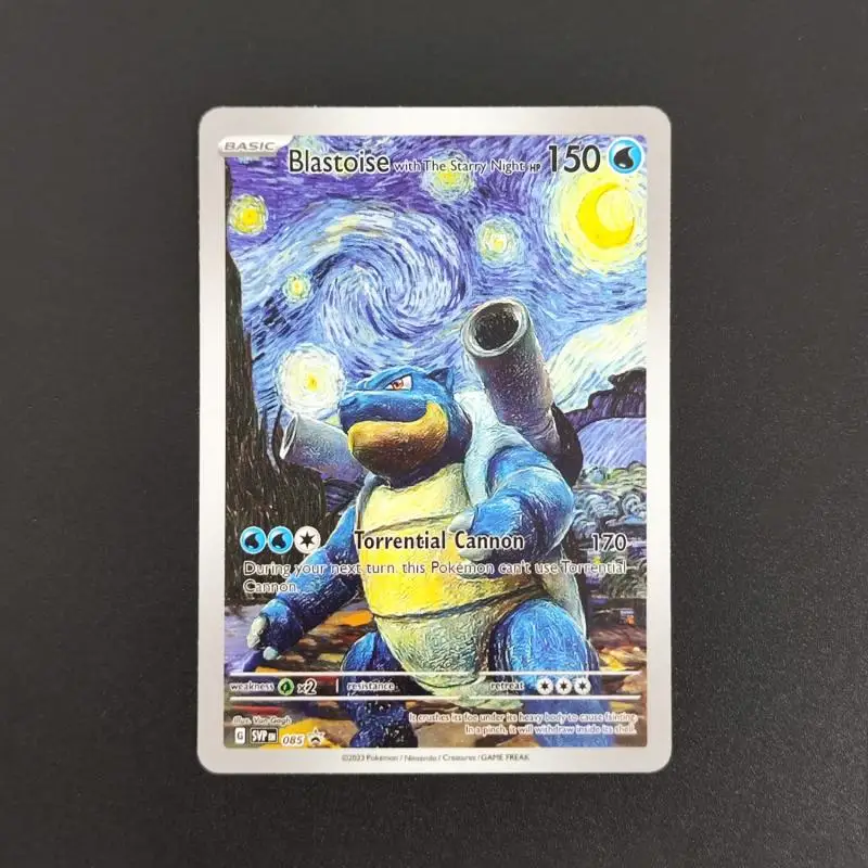 TCG-Karten Englisch Pikachu mit grauem Filzhut Van Gogh Serie SVP 085 Promo Hobby DIY Sammelkarte