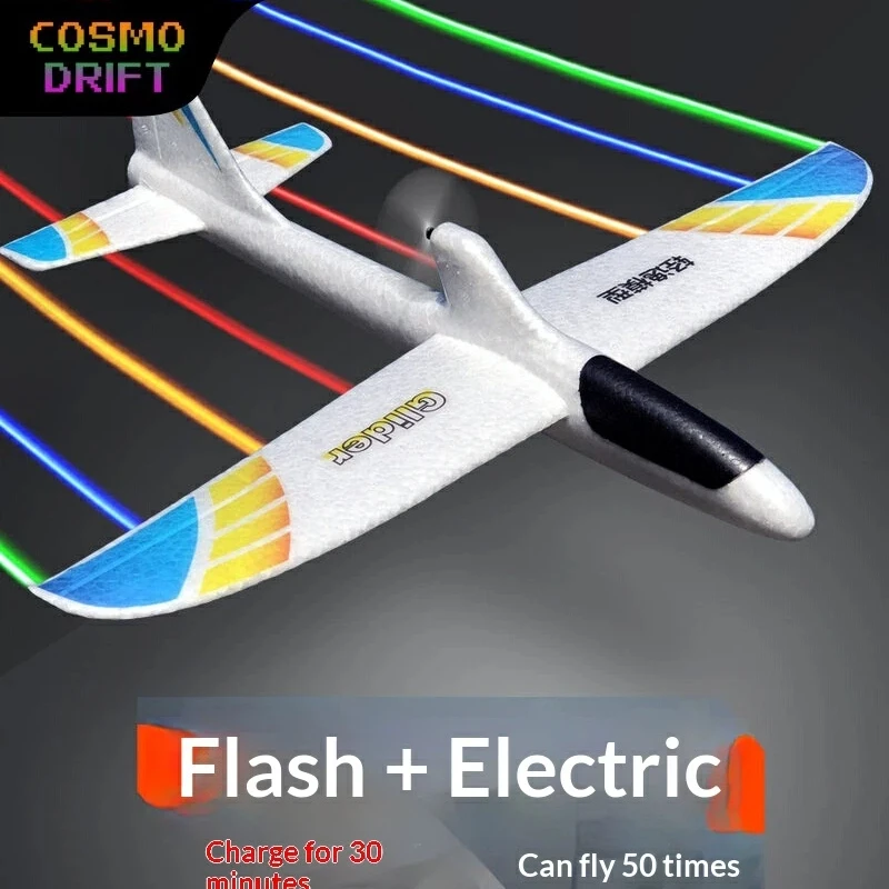 Hot Selling Electric Foam Airplane Glider Rechargeable Led Flash Hand Throwing Return Glider Outdoor Adjustable Two Flight Mode