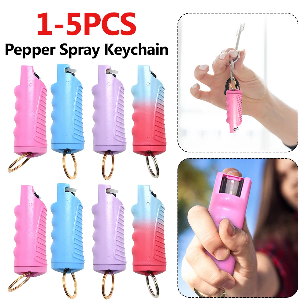 1-5PCS Multipurpose Pepper-spray Housing Mini Portable Women Pepper Keychain Decoration Self Defense Spray Keychain Accessories