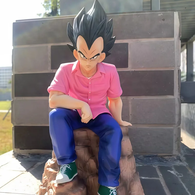 

22cm Dragon Ball Figure Vegeta Anime Figure Pink Casual Style Vegeta Figurine Pvc Collection Statue Ornament Toys Model Gift