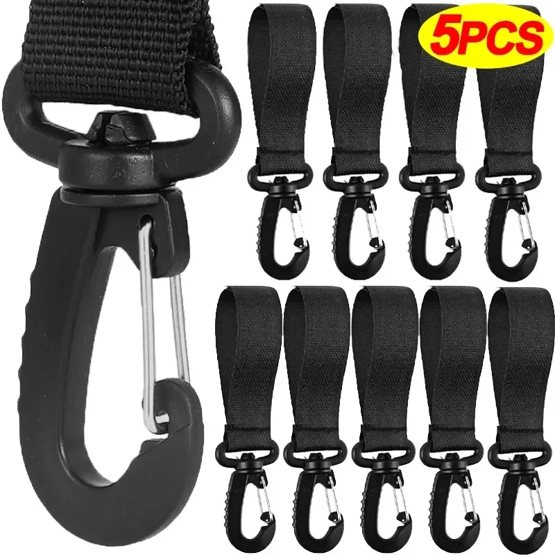 

2/5pcs Stroller Hooks Hook Buckle Stroller Hanger Organizer Buckles Clip Aluminum Alloy Carabiner Cart Diaper Bag Shopping Pram