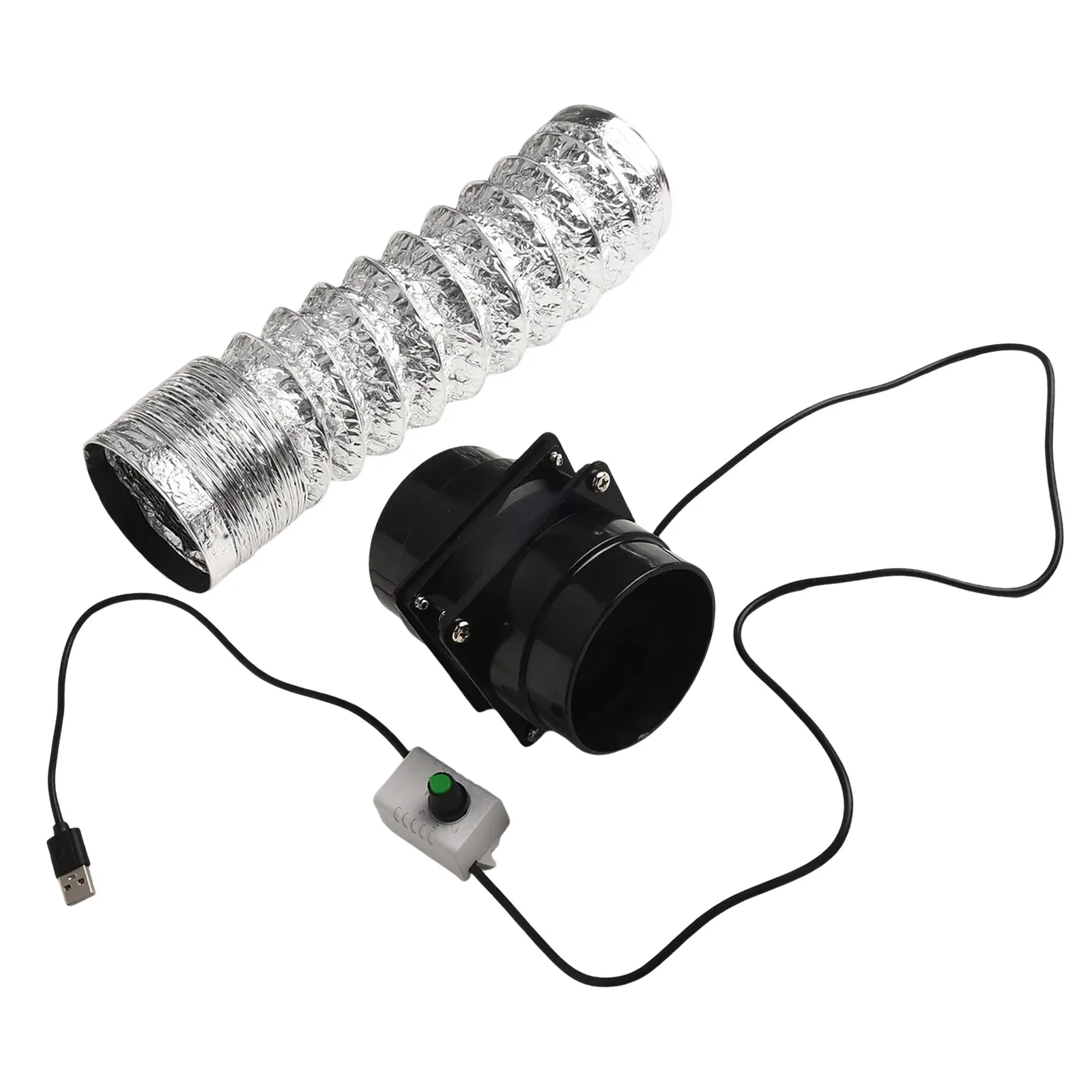 Compact Duct Exhaust Air Ventilation Fan Energy Efficient Speed Adjustable Noiseless Operation for Comfortable Spaces