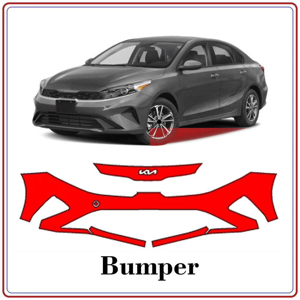 For KIA Forte 2022-2025 Precut TPU Paint Protection Film PPF Front Bumper Kit Clear Bra Stone Guard EU UK