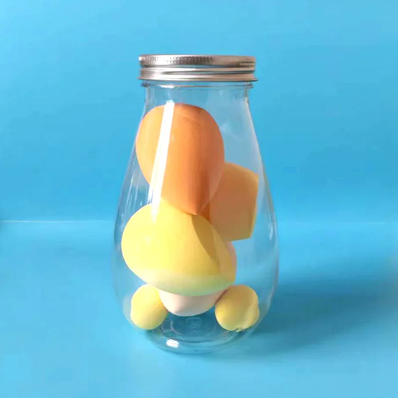 Sabiтуć Gratis (8) ﻿   Make-upsponsset Schattig fruit cosmetische bladerdeeg voor foundationcrème Droog Cosmetische foundationsponshouder voor twee doeleinden Servies Itt